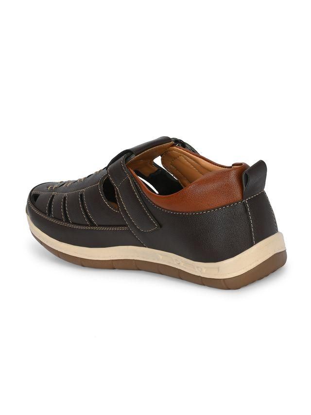 Mens Luxury Feet Brown Leather Sandals- Lord Lifestyle