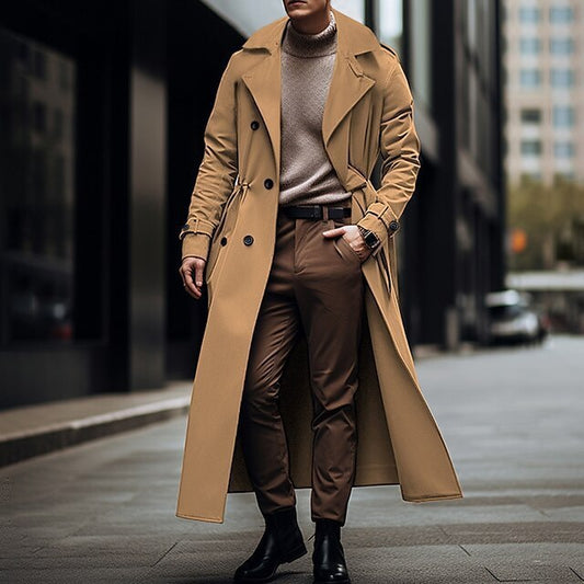 Men's Double-Breasted Trench Coat with Belt - Timeless Elegance for the Modern Gentleman | Lord Lifestyle